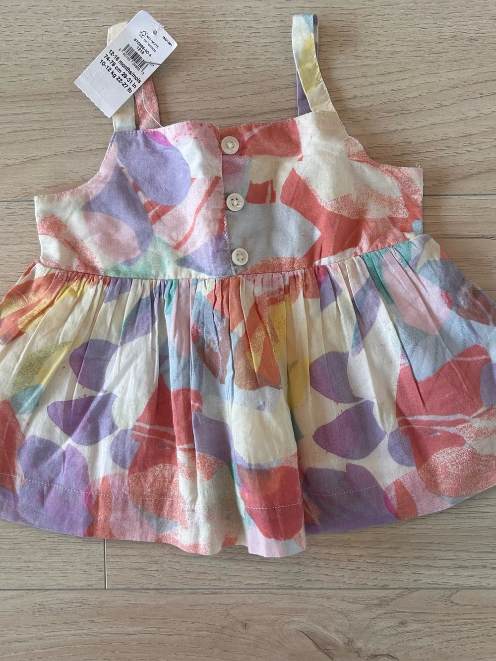 NWT Baby Gap 12-18 months Cotton Watercolor Print Sundress Top